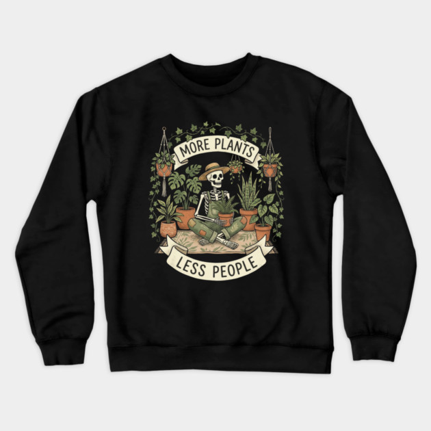 more-plants-less-people Crewneck Sweatshirt by Creatifly Graphic Tees