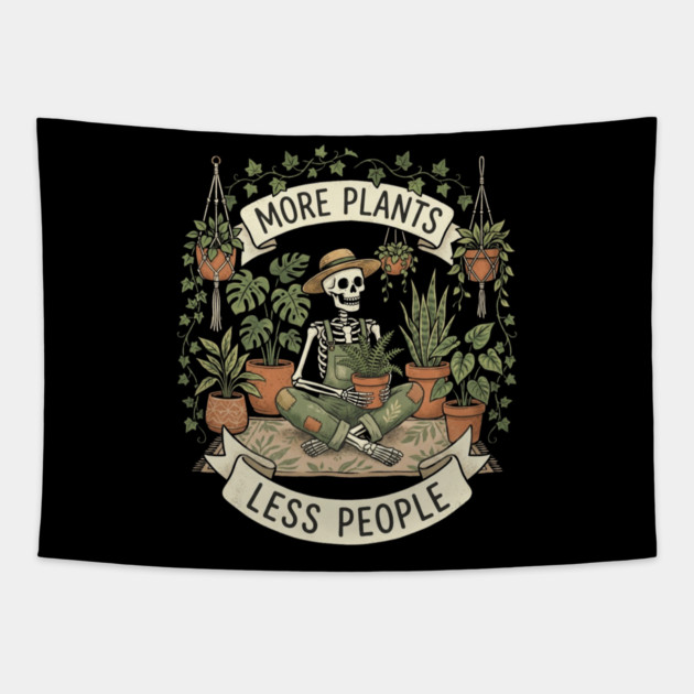 more-plants-less-people Tapestry by Creatifly Graphic Tees