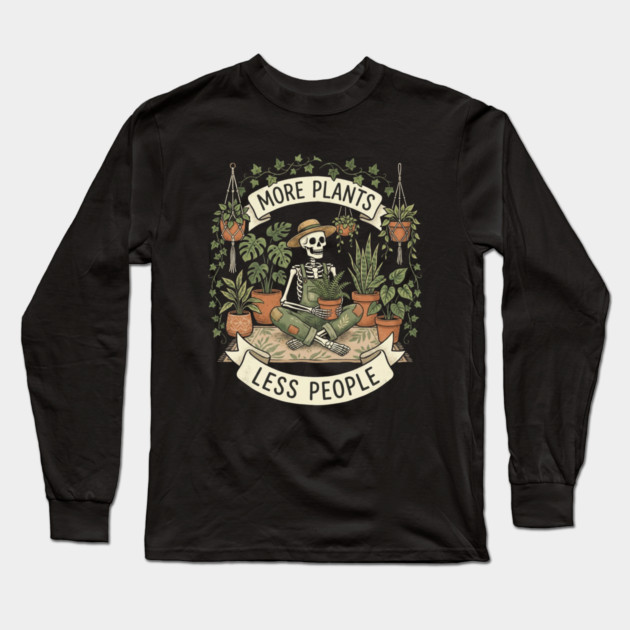 more-plants-less-people Long Sleeve T-Shirt by Creatifly Graphic Tees