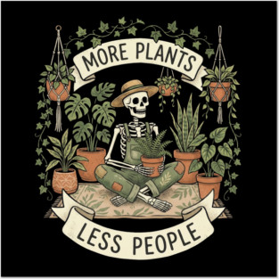 more-plants-less-people Posters and Art