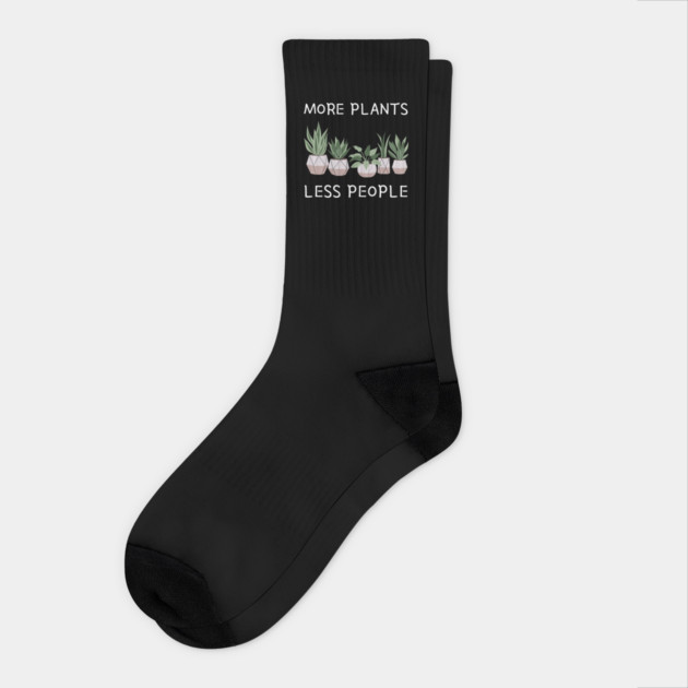 more-plants-less-people Socks by Creatifly Graphic Tees