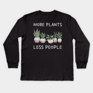 more-plants-less-people Kids Long Sleeve T-Shirt