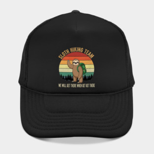 Sloth Hiking Team Retro Sunset Hat