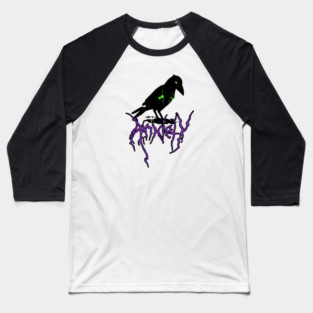 Anxiety Crow Baseball T-Shirt