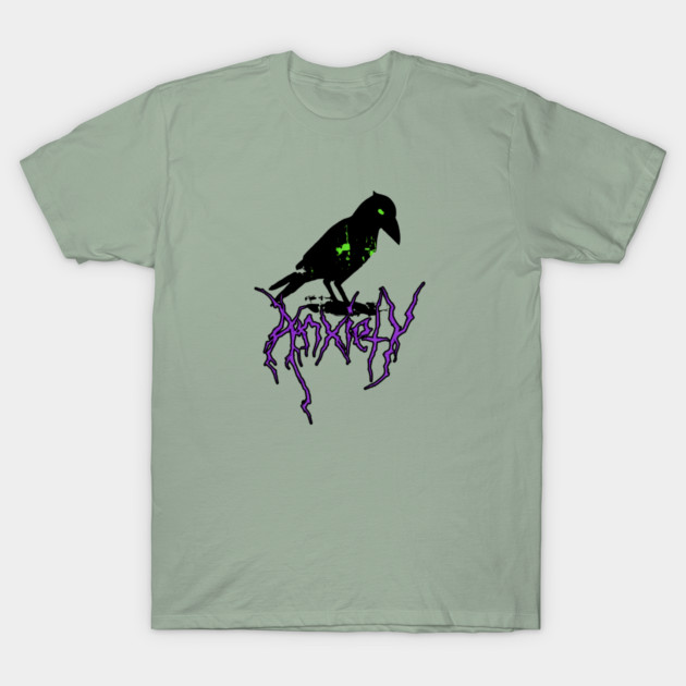 Anxiety Crow T-Shirt by casualteesinc