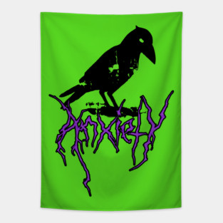 Anxiety Crow Tapestry