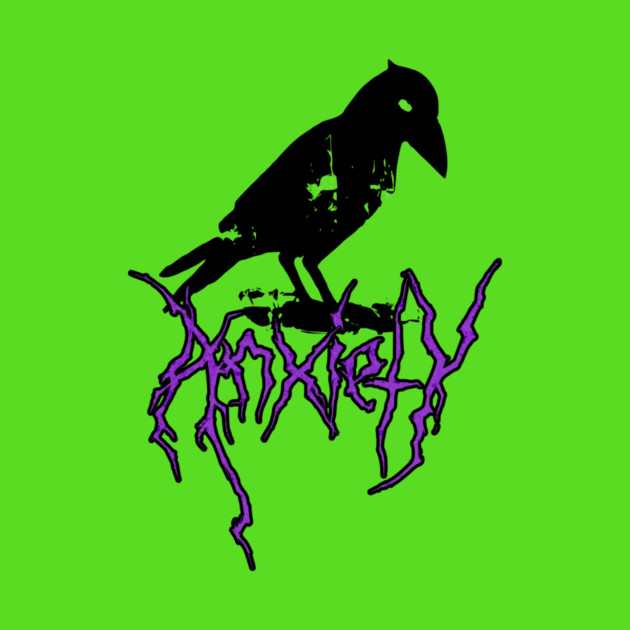 Anxiety Crow by casualteesinc