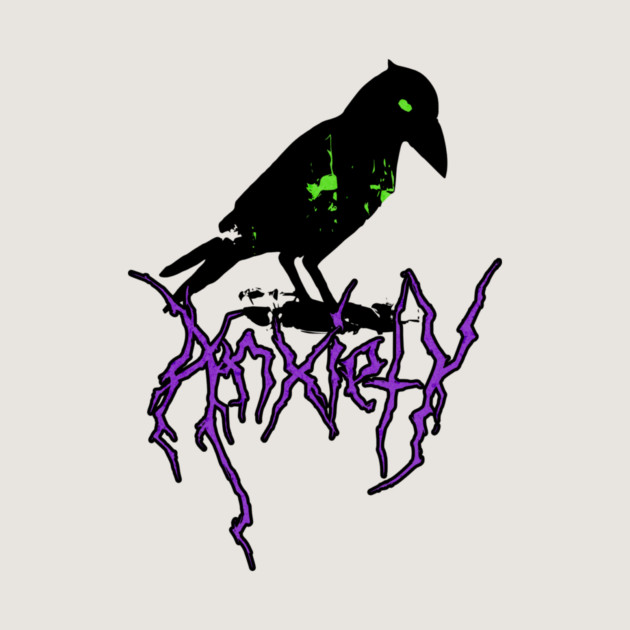 Anxiety Crow by casualteesinc
