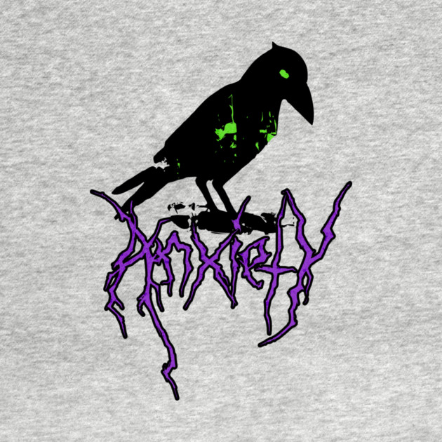 Anxiety Crow by casualteesinc
