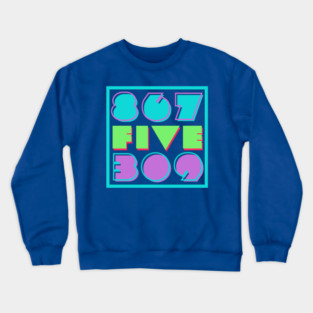 Retro "867-5309" 1980s Style Art Crewneck Sweatshirt