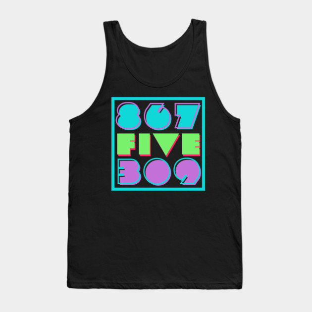 Retro "867-5309" 1980s Style Art Tank Top by casualteesinc