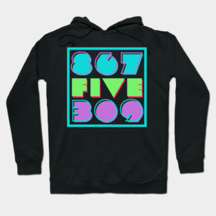 Retro "867-5309" 1980s Style Art Hoodie
