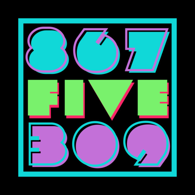 Retro "867-5309" 1980s Style Art by casualteesinc