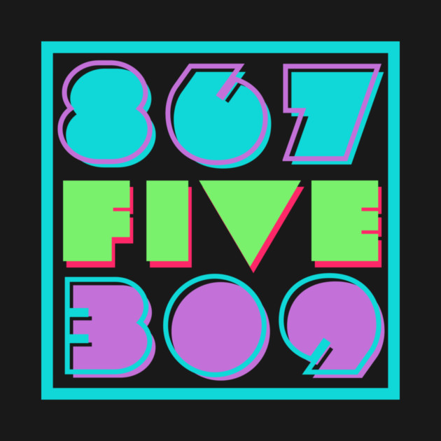 Retro "867-5309" 1980s Style Art by casualteesinc