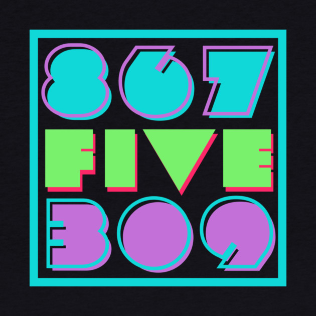 Retro "867-5309" 1980s Style Art by casualteesinc