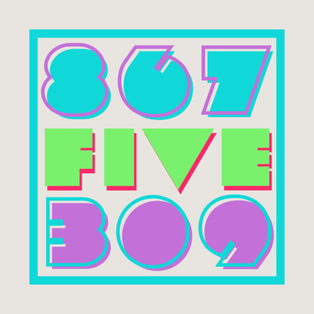 Retro "867-5309" 1980s Style Art by casualteesinc