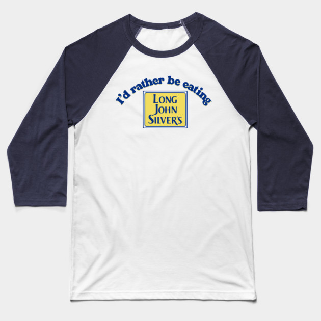 Long John Silver's Fan Baseball T-Shirt by casualteesinc