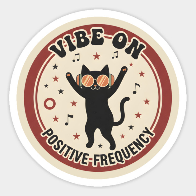 VIBE ON - POSITIVE FREQUENCY Magnet by Cataura