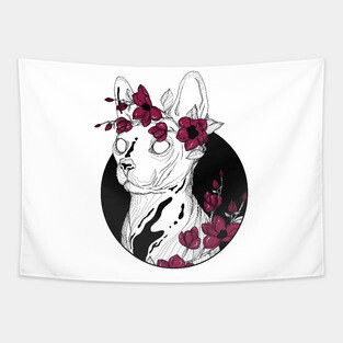 Flower Sphynx Tapestry