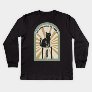 YOUR EXISTENCE IS MY COMFORT. Kids Long Sleeve T-Shirt