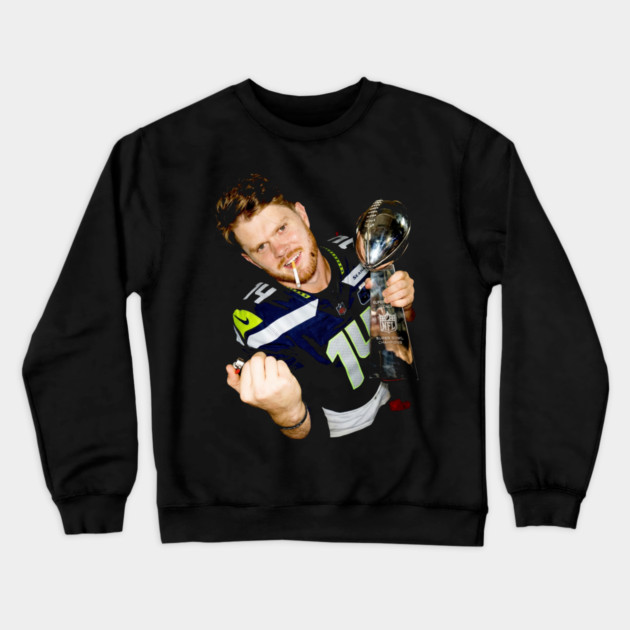 Sam Darnold #14 "GEQBUS" Super Bowl LX Champion Vintage Graphic Tee Crewneck Sweatshirt by dtr_art