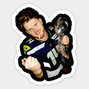 Sam Darnold #14 "GEQBUS" Super Bowl LX Champion Vintage Graphic Tee Sticker