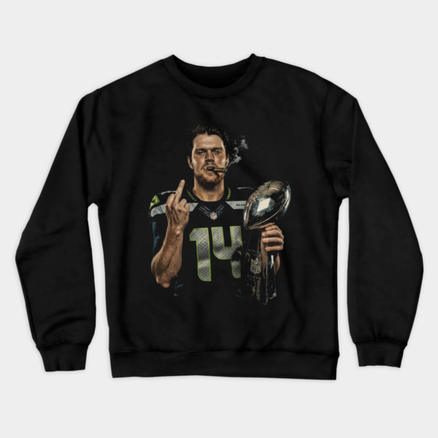 Sam Darnold #14 "GEQBUS" Super Bowl LX Champion Vintage Graphic Tee Crewneck Sweatshirt by dtr_art