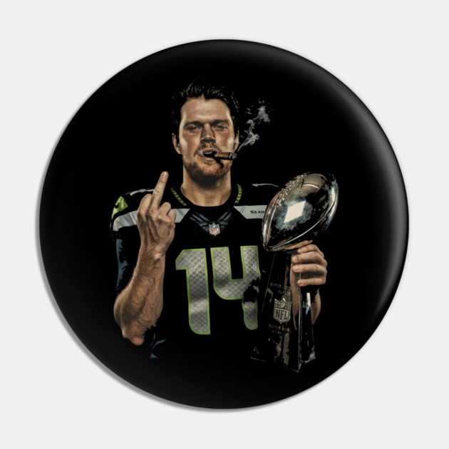 Sam Darnold #14 "GEQBUS" Super Bowl LX Champion Vintage Graphic Tee Pin by dtr_art