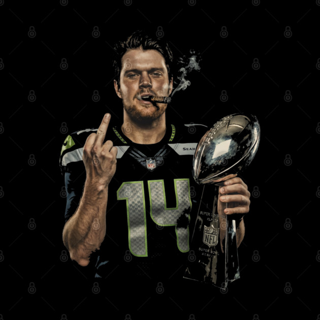 Sam Darnold #14 "GEQBUS" Super Bowl LX Champion Vintage Graphic Tee by dtr_art