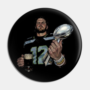 Sam Darnold #14 "GEQBUS" Super Bowl LX Champion Vintage Graphic Tee Pin