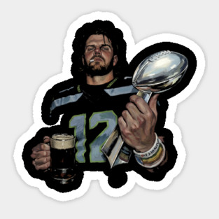 Sam Darnold #14 "GEQBUS" Super Bowl LX Champion Vintage Graphic Tee Sticker