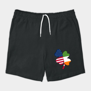 Irish American Flag Shamrock St Patrick's Day Shorts