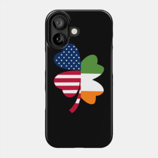 Irish American Flag Shamrock St Patrick's Day Phone Case