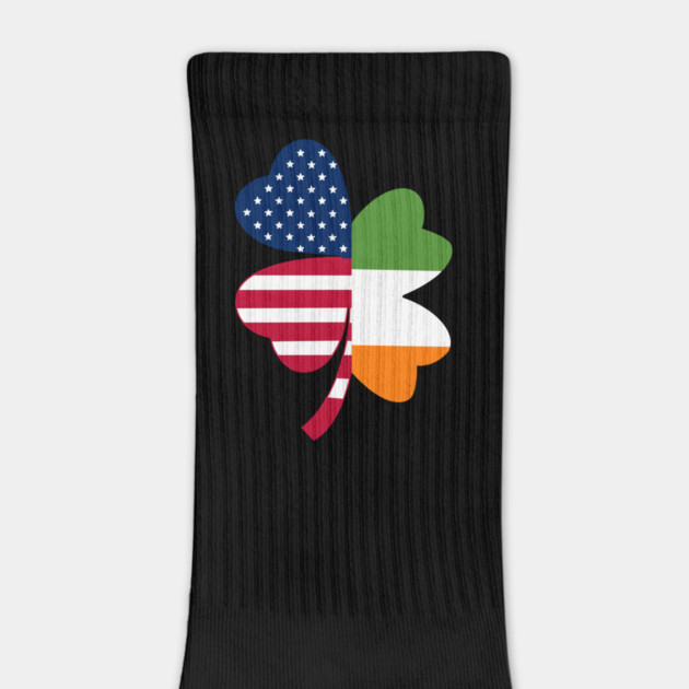 Irish American Flag Shamrock St Patrick's Day by Creatifly Graphic Tees