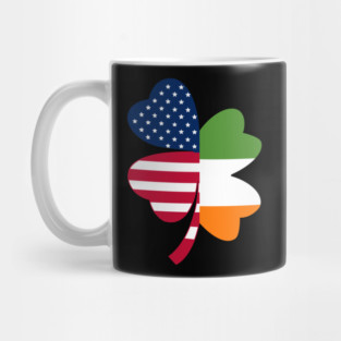Irish American Flag Shamrock St Patrick's Day Mug