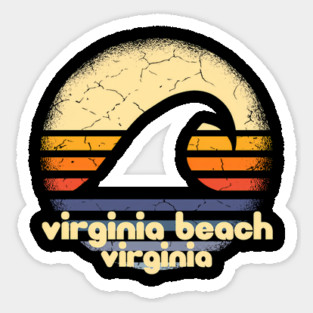 Virginia Beach Virginia VA Beach Ocean Crashing Wave Sticker