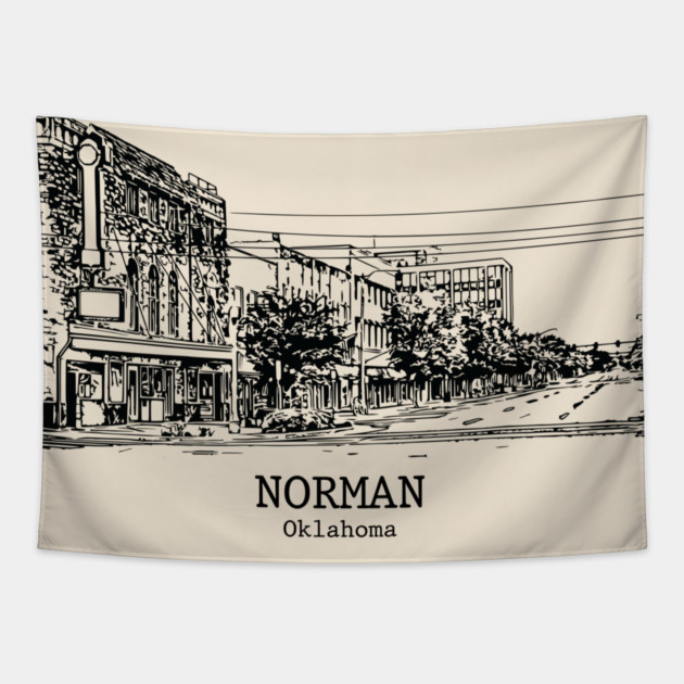 Norman - Oklahoma Tapestry by Lakeric