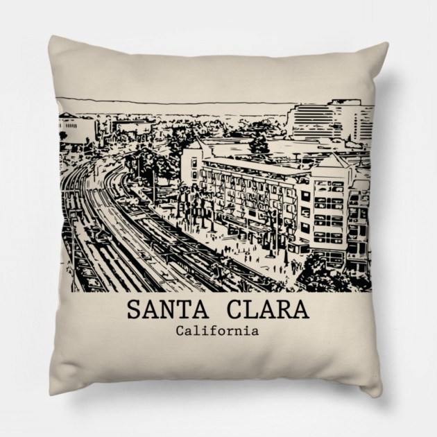 Santa Clara - California Pillow by Lakeric