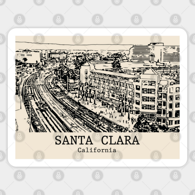 Santa Clara - California Sticker by Lakeric