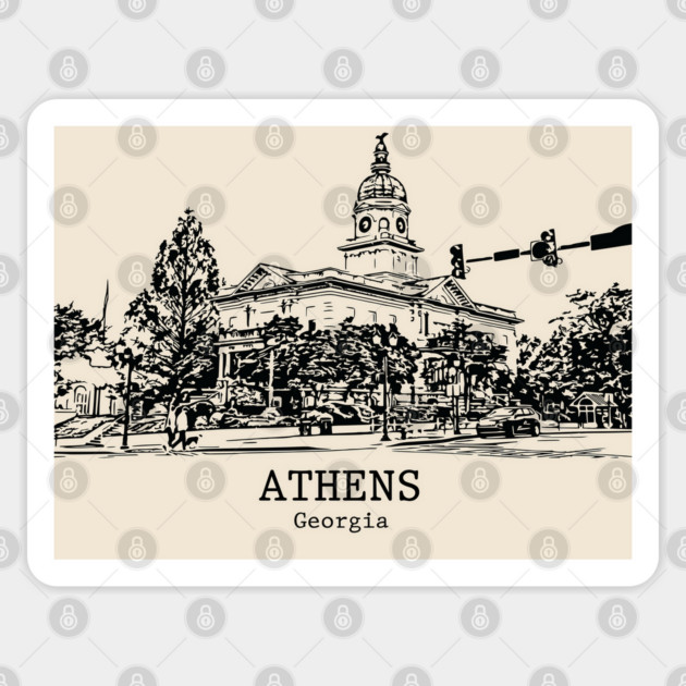 Athens - Georgia Sticker by Lakeric