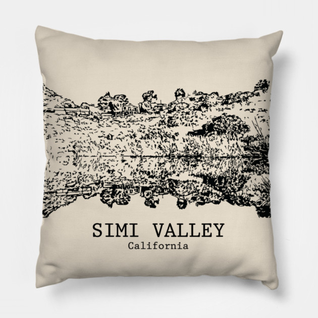 Simi Valley - California Pillow by Lakeric