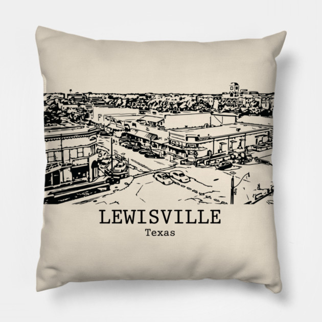 Lewisville - Texas Pillow by Lakeric