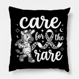 Rare Disease Awareness Zebra – Care for the Rare Pillow