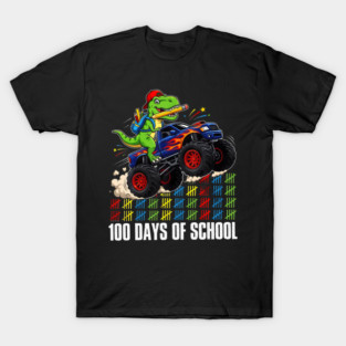 100 Days Of School Dinosaur 100 Days Smarter 100th Day T-Shirt