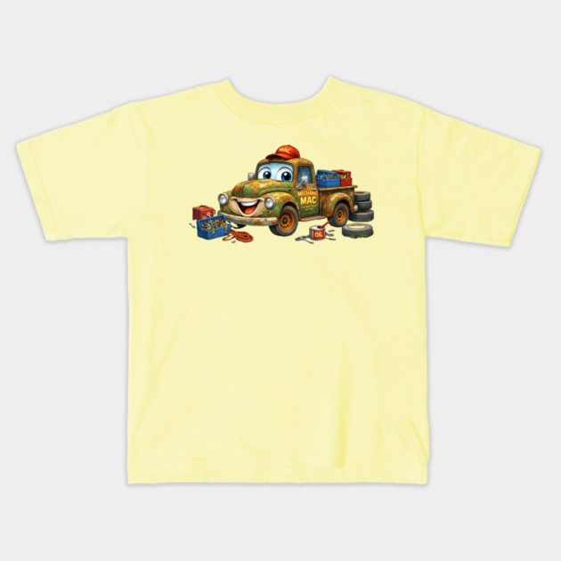 Mechanic Mac Kids T-Shirt by CrazyGirl