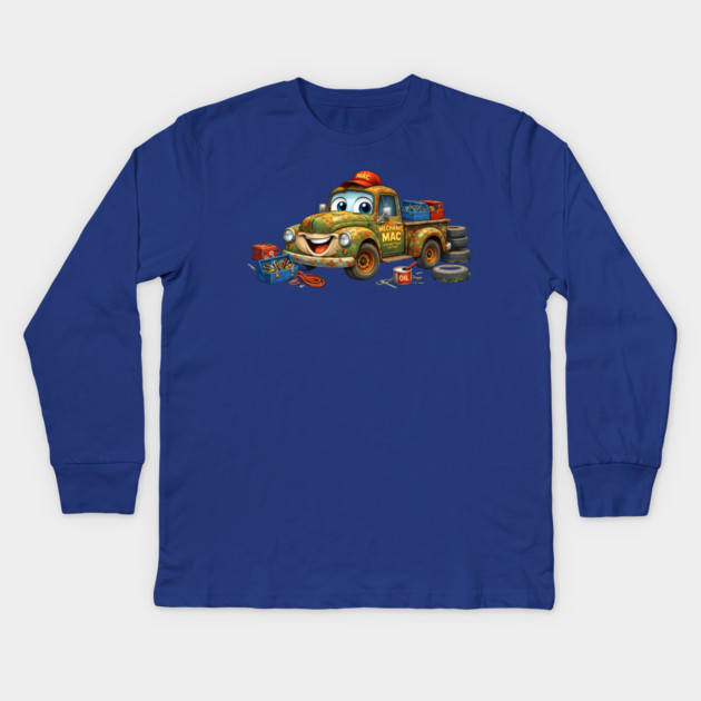 Mechanic Mac Kids Long Sleeve T-Shirt by CrazyGirl