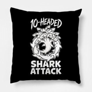 10-Headed Shark Attack Pillow