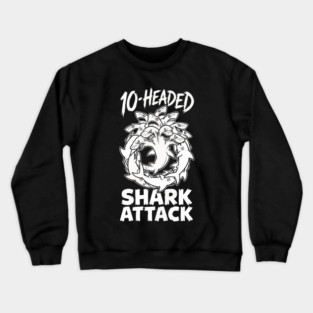 10-Headed Shark Attack Crewneck Sweatshirt