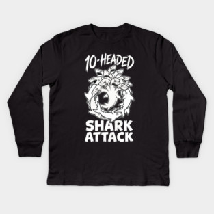 10-Headed Shark Attack Kids Long Sleeve T-Shirt
