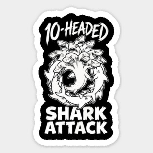10-Headed Shark Attack Magnet
